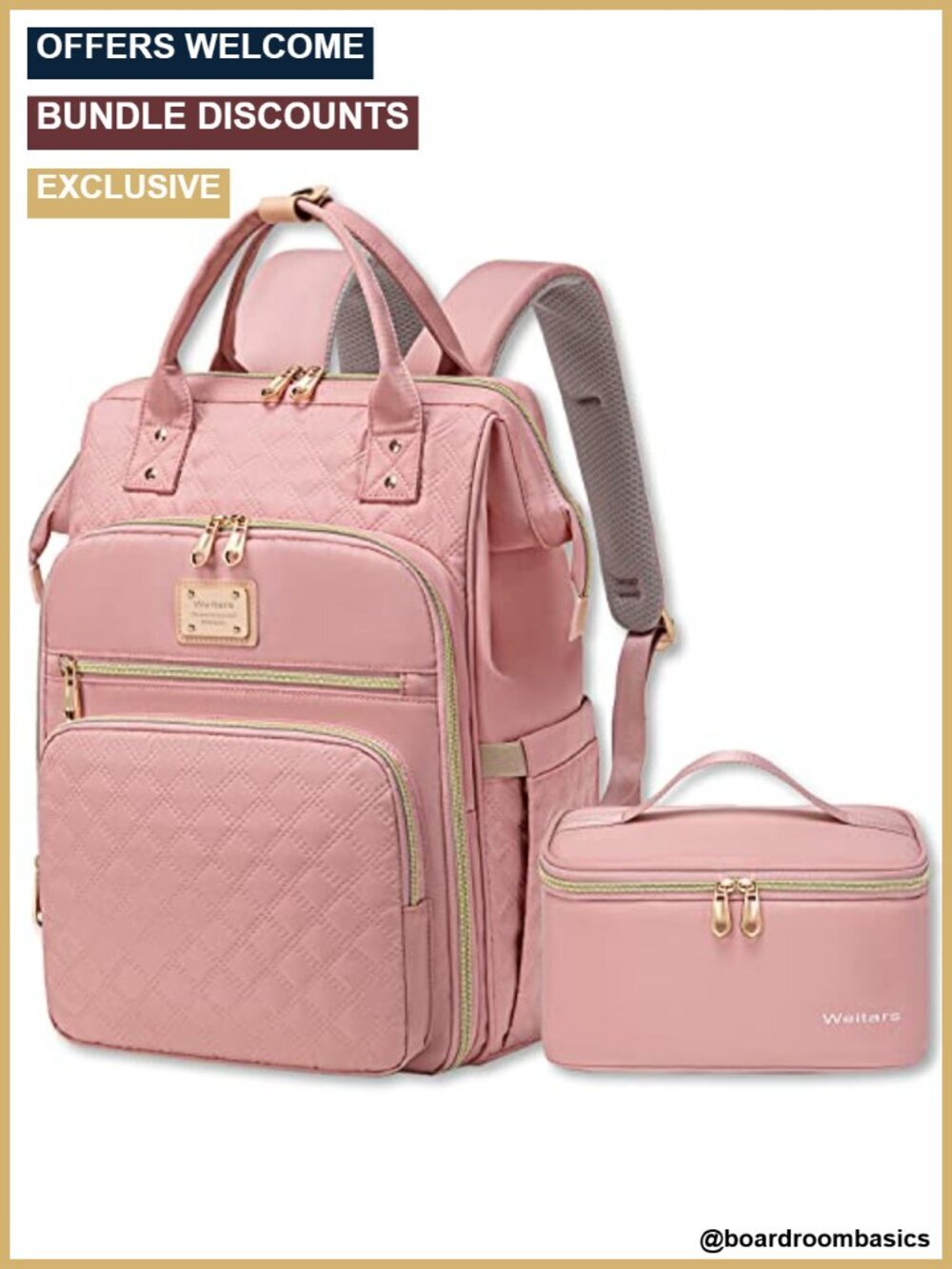 15.6 Inch Laptop Backpack With Detachable Lunch Bag Travel Work Backpack